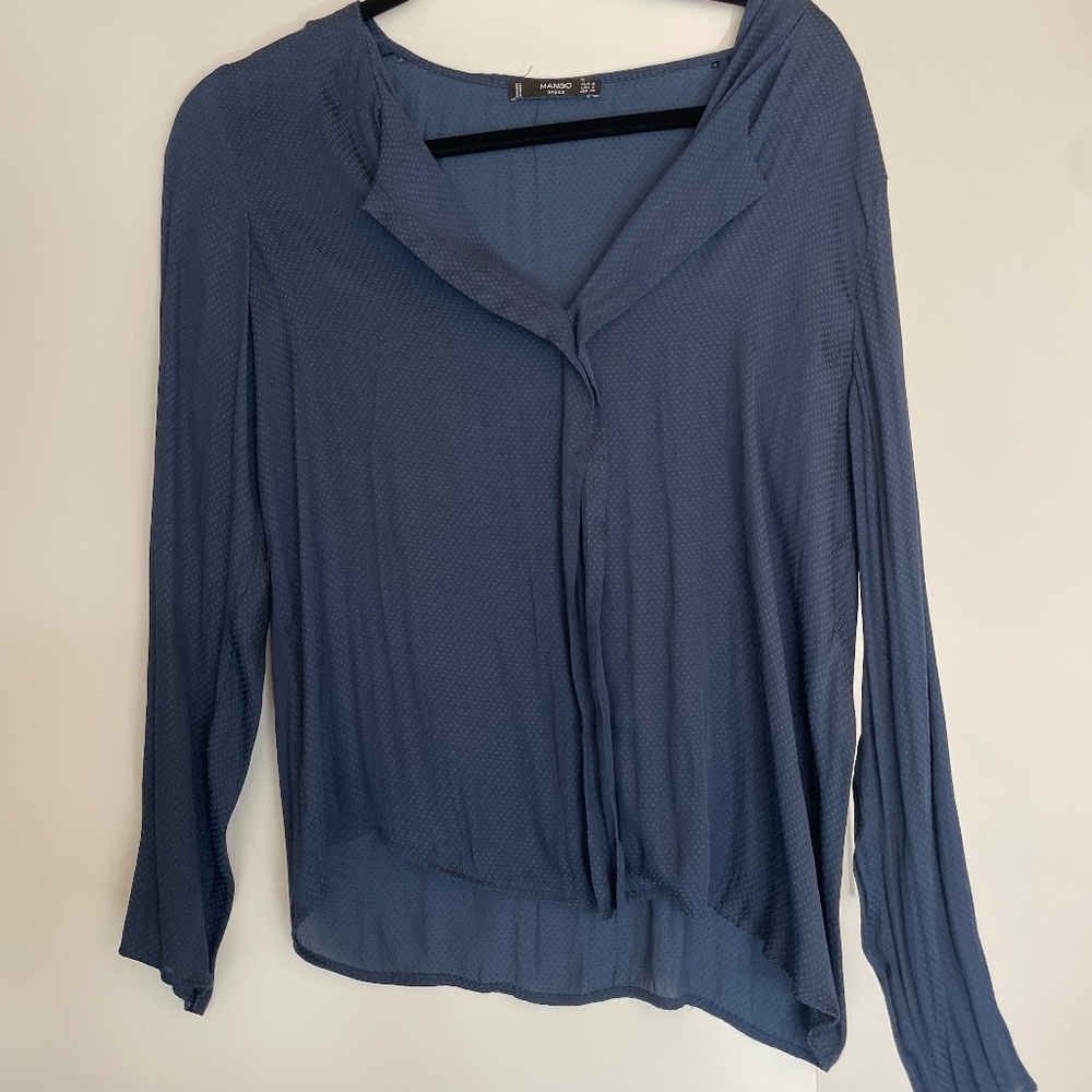 Mango shirt blue size S